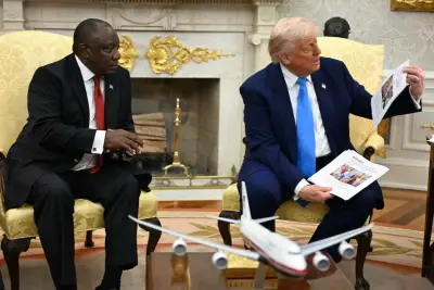 "Don't have a plane to give you": Trump pushes "white genocide" claims in chaotic Ramaphosa meeting
